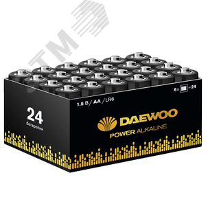 Элемент питания LR 6 (AA) DAEWOO Power Alkaline, упаковка 24 шт.