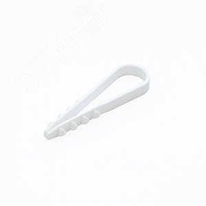 Дюбель-хомут для круглого кабеля d19-25 мм белый