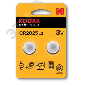 Батарейка CR2025-2BL MAX Lithium (60/240/43200)