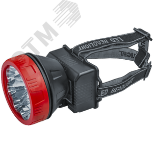 Фонарь светодиодный NPT-H21-ACCU налобный 9LED 1Вт 2 режима Li-ion 0,9Ач