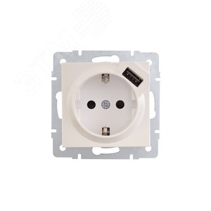 Vesna Розетка с/з+USB раз. жемч бел перл