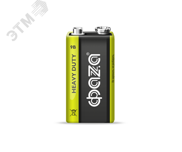 Элементы питания солевые 6F22 (крона) Heavy Duty (6 шт. в упаковке)