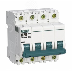 Автоматический выключатель ВА-101 3P+N 25А D 4.5кА
