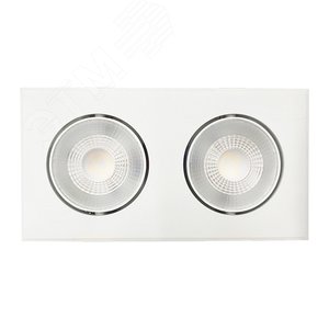 Светильник светодиодный ДВО-412 2x8W 4000K 55° белый карданный IP40  JazzWay