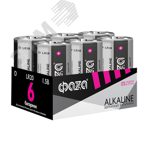 Элемент питания LR20 ФАZА Super Alkaline 6шт