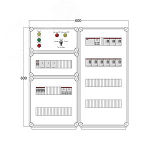 Щит управления электрообогревом DEVIBOX HR 9x1700 3хD330 (в комплекте с терморегулятором и датчиком температуры)