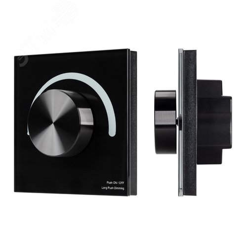 Панель SMART-P1-DIM-G-IN Black (3V, Rotary, 2.4G) (, IP20 Пластик, 5 лет)