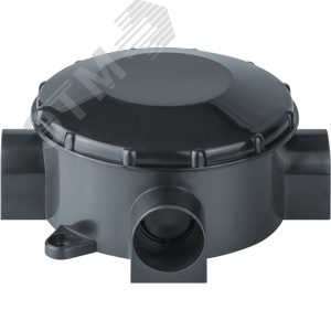 Коробка NSS-DB-70-35-BL распаячная открытого монтажа трехрожковая черная d70x35