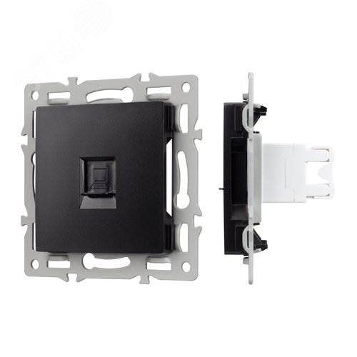 Механизм компьютерной розетки SCT-MPC1-PL-BK RJ-45, CAT6