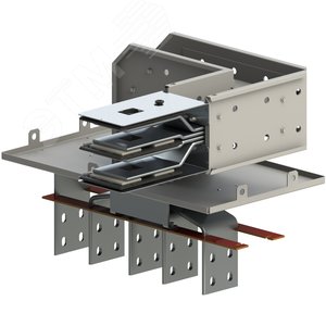 Секция магистральная присоединительная ШМА-5 2000А IP55 AL 3P+N(100%)+PE (корпус) к шкафу угловая горизонтальная в пространстве правая ШМА 5.10.2000.59