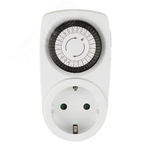 Таймер механический с розеткой 220В 12/24ч 3500Вт UST-M10 WHITE