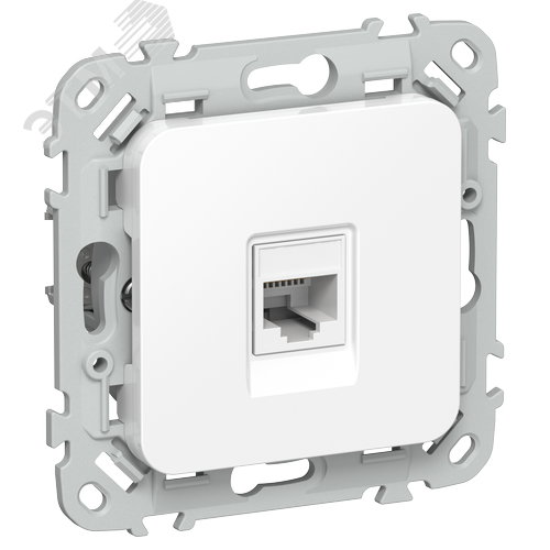FLITE Розетка телефонная RJ11 категория 3 РТ3-1-ФлБ белый IEK