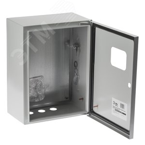 Корпус металлический ЩМПг-04 с окном (400х300x175) IP54 У2 серый SIMPLE