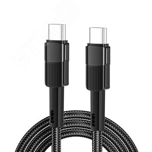 Кабель USB Type-C - Type-C, 5A, 100Вт, 1м, черный
