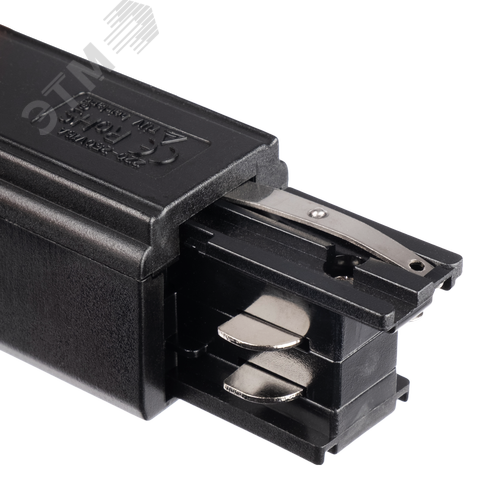 Коннектор черный левый сетевой для 3Ф шинопровода 3P PTR EC-BL Left