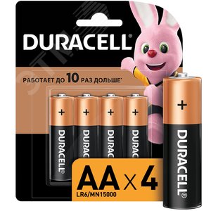 Элемент питания LR6 AA-4BL BASIC NEW Duracell