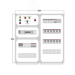 Щит управления электрообогревом HS 12x1700 D850 (в комплекте с терморегулятором)
