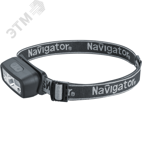 Фонарь светодиодный NPT-H45-ACCU 1LED, 3Вт + 4 SMDбелых + 2 SMD красных налобный аккумуляторный