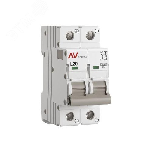 Выключатель автоматический AV-10 DC 2P 20A (L) 10kA EKF AVERES