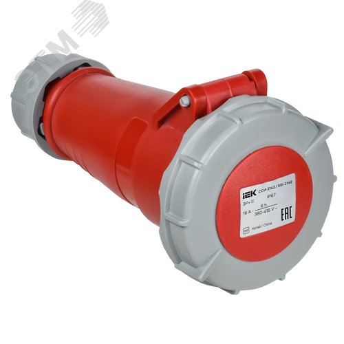 Розетка переносная ССИ-2142 16А-6ч 380В 3P+PE IP67 IEK