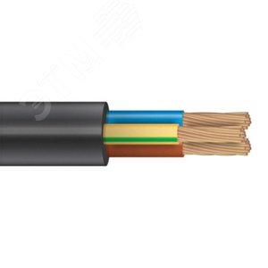 Провод ПВС  3х2.5 черный ТРТС