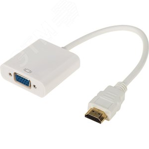 ПЕРЕХОДНИК шт. HDMI - гн. VGA (провод) + 3. 5 мм Аудио с питанием ,,