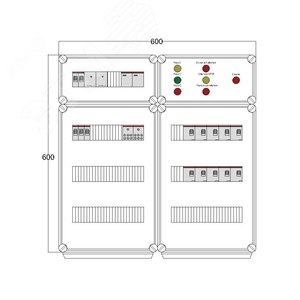 Щит управления электрообогревом DEVIBOX FHR 5x1700 D330 (в комплекте с терморегулятором и датчиком температуры)