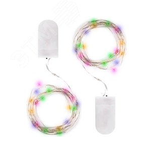 Гирлянда светодиодная Роса DC-G05-20MS2, комплект 2 штук, мультицвет 20 LED, 2xCR2032 ФAZA