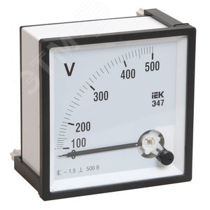 Вольтметр 500 В 96х96 AC непосредственного включения Э47