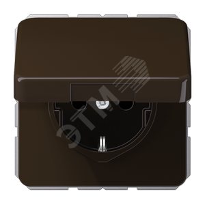 Розетка штепсельная SCHUKO 16A 250V с             защитой от влажности коричневая