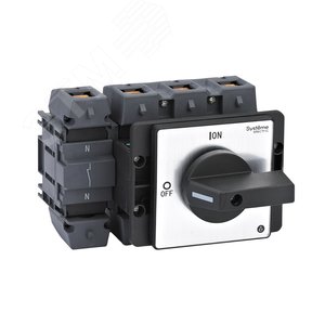 ВЫКЛЮЧАТЕЛЬ-РАЗЪЕДИНИТЕЛЬ 4P 175A IP20 С ЧЁРНОЙ РУКОЯТКОЙ НА ДВЕРЦУ 4 ВИНТАМИ