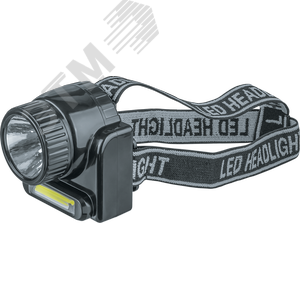 Фонарь светодиодный NPT-H20-ACCU налобный 1COB LED 3Вт+1LED 3Вт Lead-acid 0,5 Ач