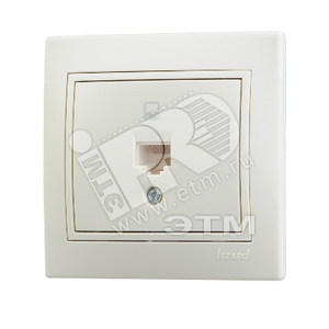 MIRA Розетка компьютерная RJ45x1 бежевая