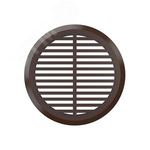 Решетка переточная круглая D50 с фланцем D45, комплект из 4 шт, цвет Коричневый