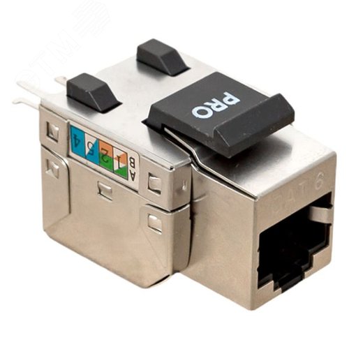 Модуль Keystone розеточный TERACOM PRO Cat.6 RJ-45экран. FTP 110 IDC 90 град.