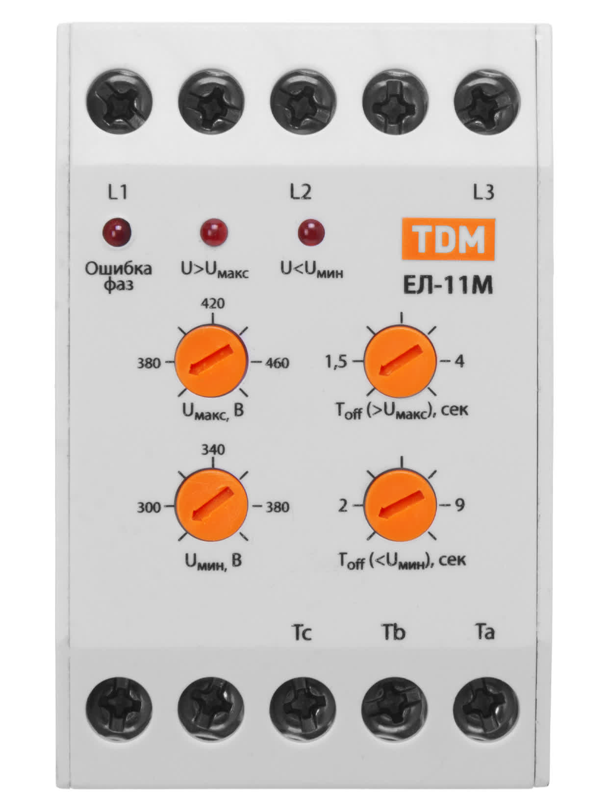 Реле контроля фаз серии ЕЛ-11М-3х380В (1п-контакт) TDM