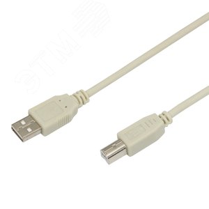 Кабель USB B - USB A, 1.8м., серый