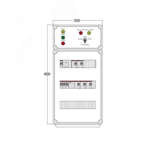 Щит управления электрообогревом DEVIBOX HR 5x1700 D330 (в комплекте с терморегулятором и датчиком температуры)