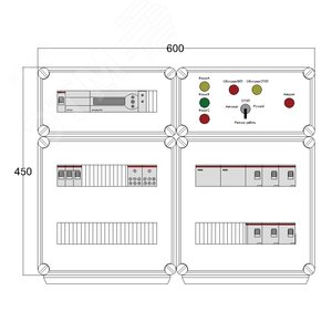 Щит управления электрообогревом HS 6x2700 D850 (в комплекте с терморегулятором)