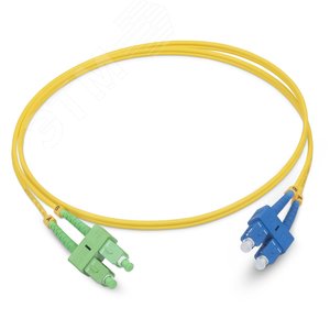 Патч-корд оптический duplex 1,5м SC/APC-SC/UPC 9/125 sm LSZH