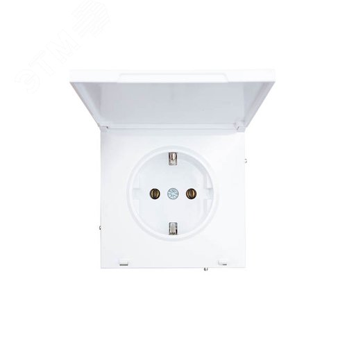 ZIMA Розетка с заземлением с крышкой, 16 А, механизм, белая Lezard 704-0288-123BQC