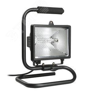 Прожектор ИО500П(переноска) галогенный черный IP54 IEK