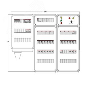 Щит управления электрообогревом HS 21x2700 D330 (в комплекте с терморегулятором и датчиком температуры)