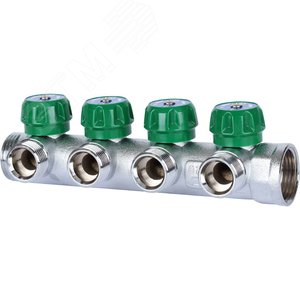 Коллектор распределительный 1'x4 выхода 3/4' ЕК