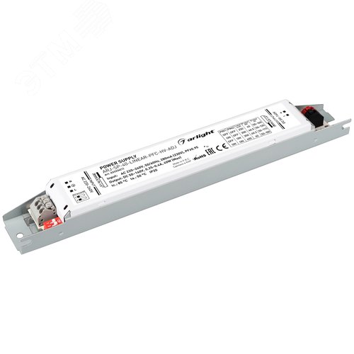 Блок питания ARJ-SP-40-LINEAR-PFC-HV-ADJ (40W, 50-160V, 0.25-0.4A) (IP20 Металл, 5 лет)