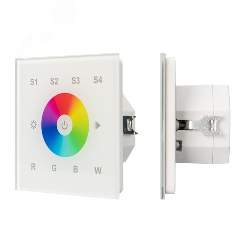 Панель сенсорная DALI-901-11-4G-RGBW-DT8-IN White BUS/230V IARL, IP20 пластик, 3 года