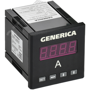 Амперметр цифровой щитовой однофазный DO RS-485 72х72 мм LED GENERICA