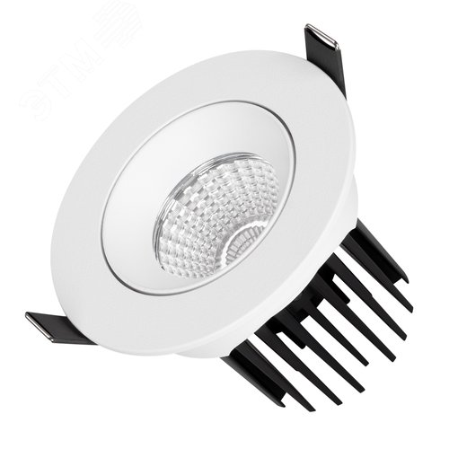 Светильник MS-ATOLL-BUILT-TURN-R94-10W Warm3000 WH 60 deg 230V IP54 металл 5 лет