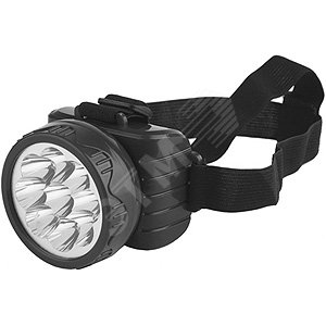 Фонарь налобный светодиодный 4Вт 50Лм IP40 LED 2 режима аккумуляторный TG9 черный