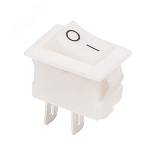 Выключатель клавишный 250V 3А (2с) ON-OFF белый Micro